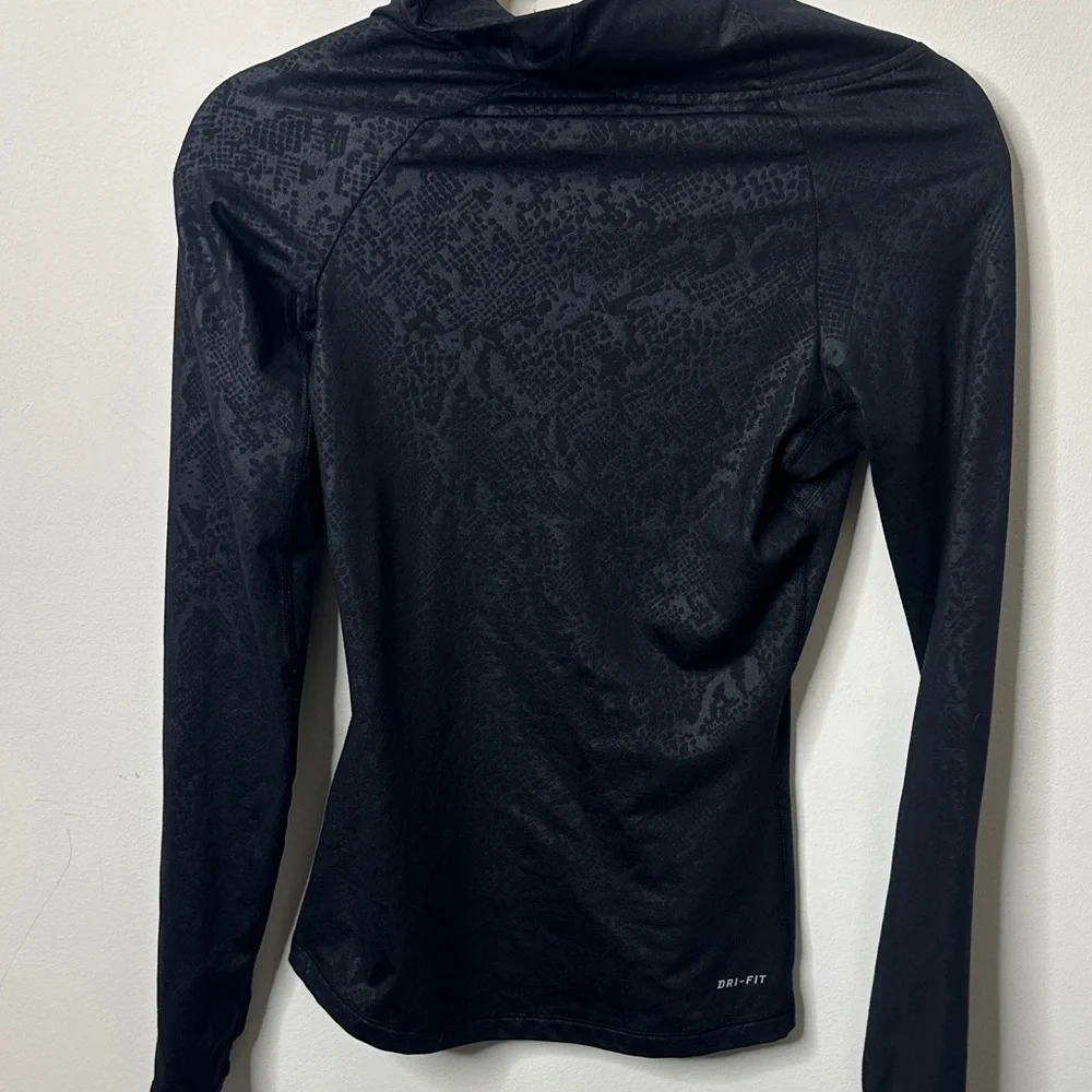 Nike Pro Black Snake Print Quarter Zip